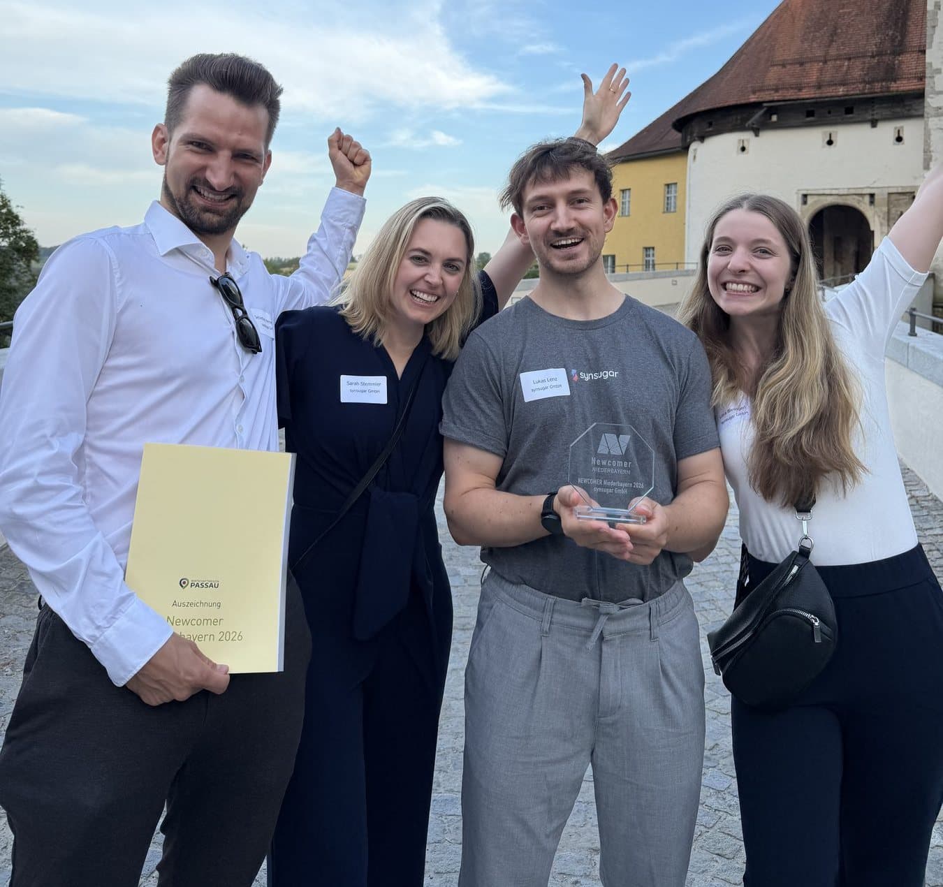 The Klaaro team with the Newcomer Niederbayern 2026 award